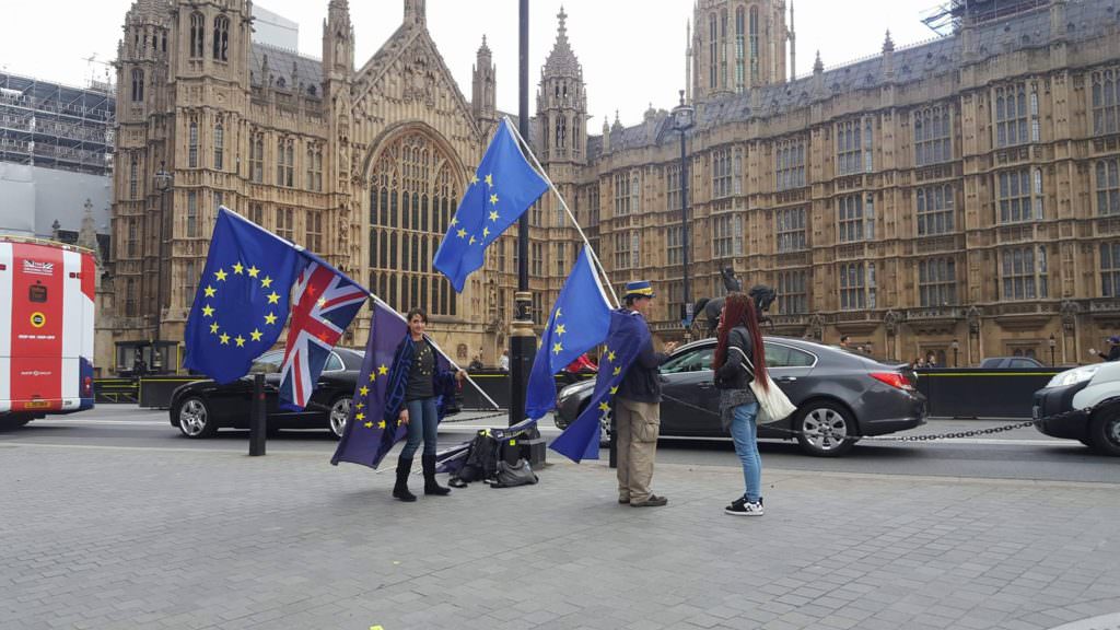 “Прямий” ексклюзивно з Лондону: Противники Brexit мітингують під британськім парламентом