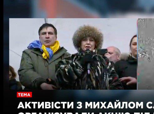 На мітингу Саакашвілі під Радою виступає британський депутат-супротивник України у ЄС