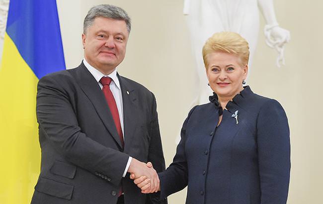 Порошенко: У 2017 році товарообіг між Україною та Литвою зріс на 45%