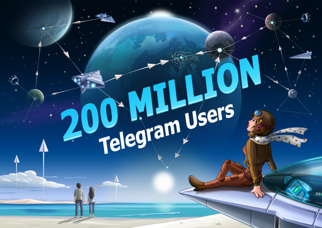 Кількість користувачів месенджера Telegram сягнула 200 млн людей