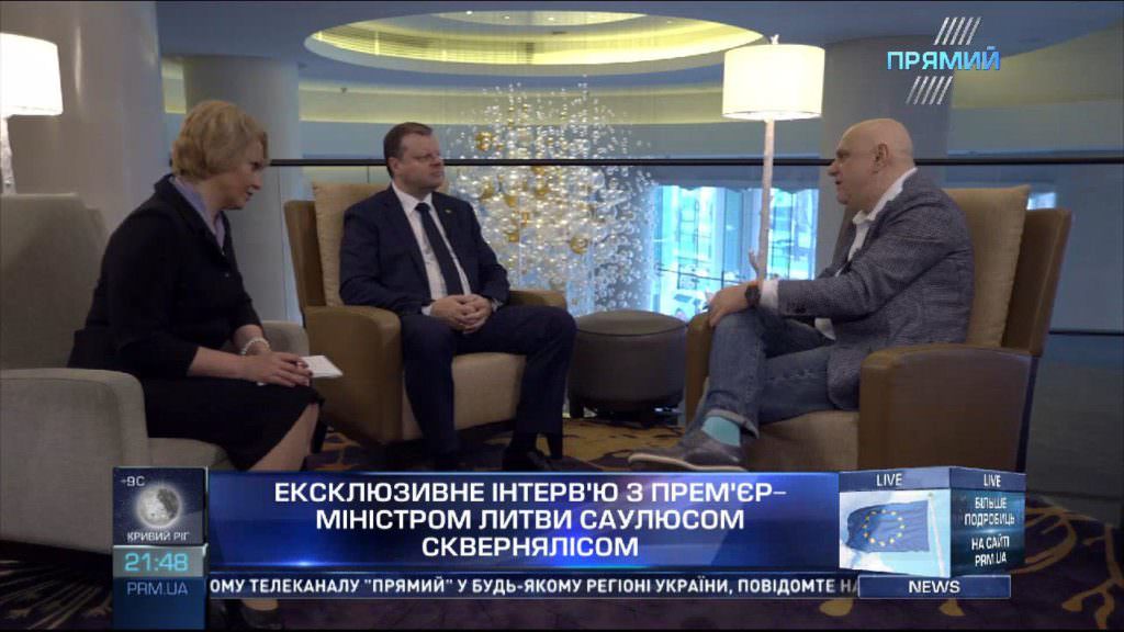 Події в Україні ще раз об’єднали все наше суспільство і владу – прем’єр-міністр Литви Саулюс Скверняліс