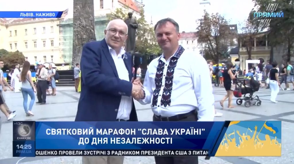 #РікПрямому: Матвій Ганапольський та губернатор Львівщини Олег Синютка відкрили корпункт у Львові