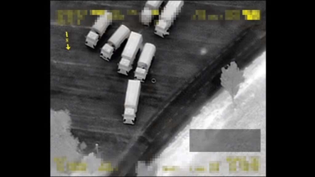 ОБСЄ показала відео, як колони вантажівок з Росії в’їжджають на Донбас