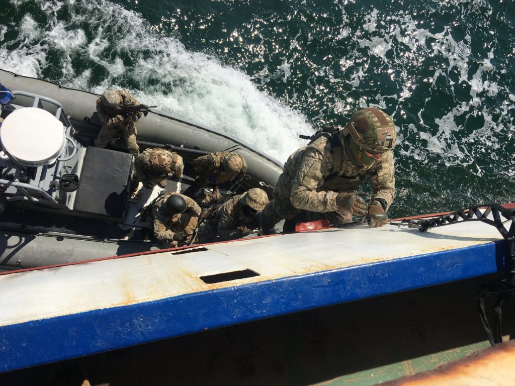 Украинские «морские котики» отрабатывают абордажные захвата судов: мощное видео