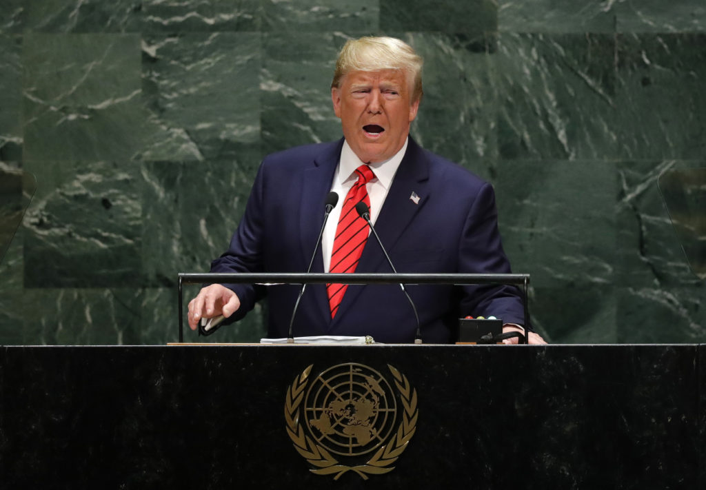 В своей речи на Генассамблее ООН Трамп ни словом не  вспомнил  Украину