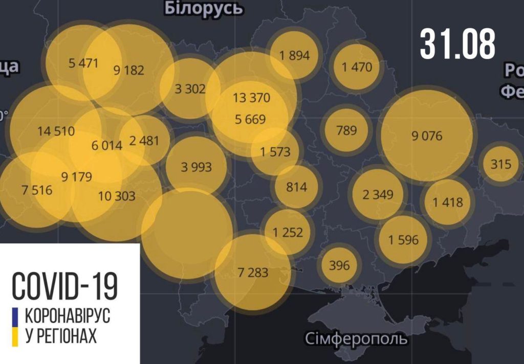 В Україні 2141 нових випадків COVID-19, за добу померли 30 людей