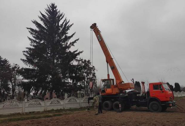 Головну площу міста Дубна прикрасить ялинка з кладовища