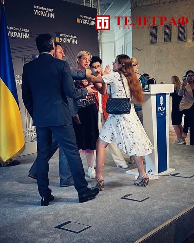 З кулаками й сумочкою: на Потураєва в Раді напала активістка