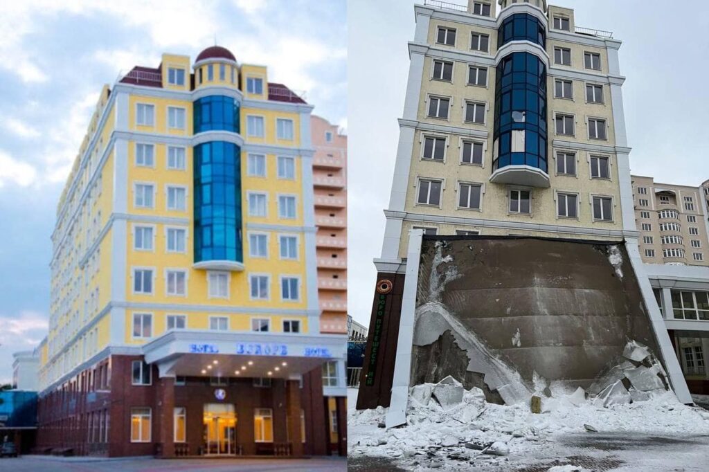 “Рускій мір” у реальності: в окупованому Донецьку в готелі “Європа” завалився навіс