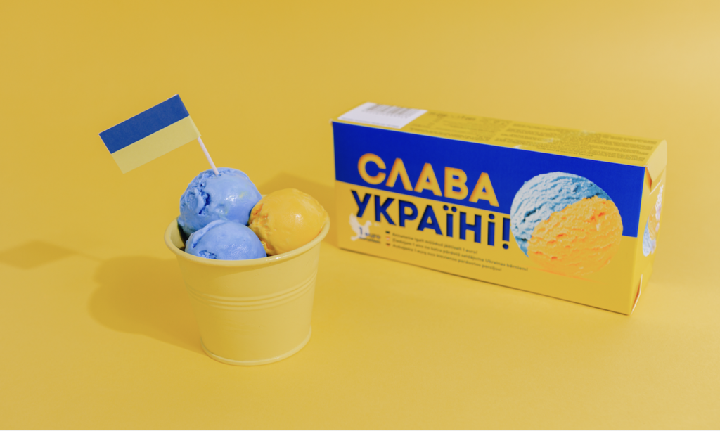 У Латвії випустили морозиво “Слава Україні”