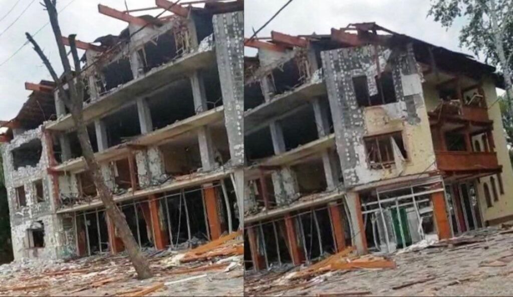 “Руїни, смерть, згарище”: з’явились фото зруйнованого готелю Святогірська після приходу “русского міра”