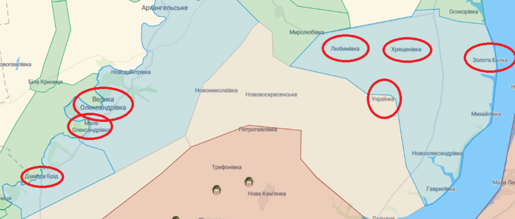 4 жовтня ЗСУ звільнили на Херсонщині вісім населених пунктів: перелік та мапа
