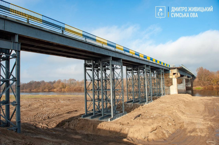 Завадив наступу росіян на початку війни: на Сумщині відновили один з найбільших мостів