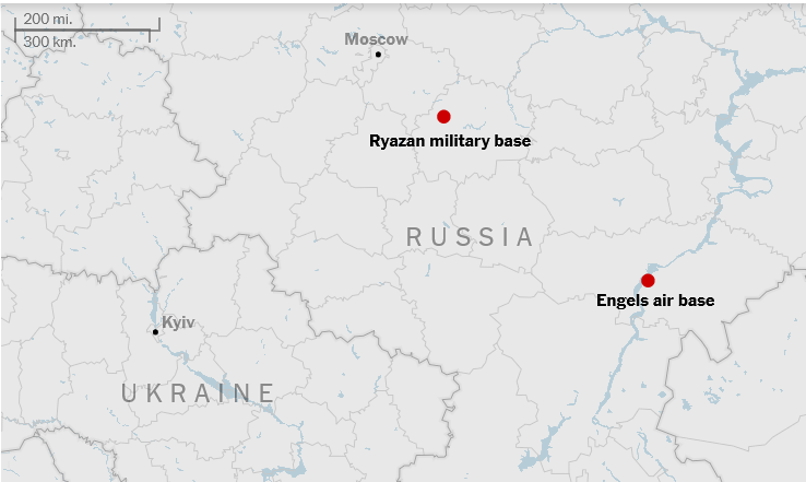 Удари по авіабазах у РФ були завдані безпілотниками з території України, на місці працювали коректувальники – NYT