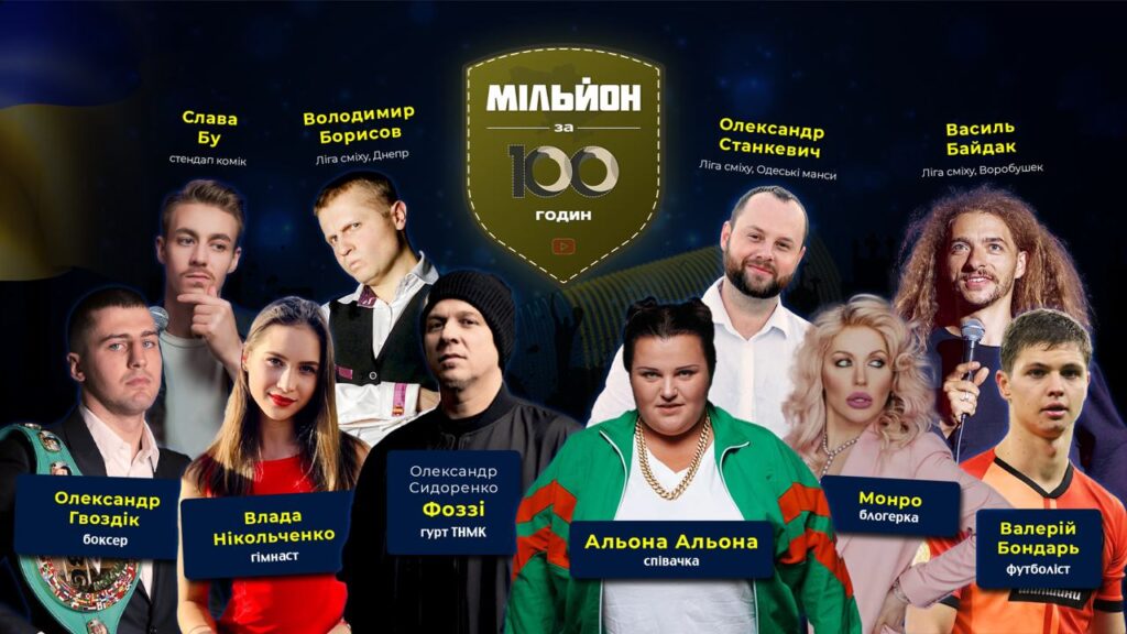 Підтримайте ЗСУ! В Україні триває YouTube-марафон “Мільйон за 100 годин”