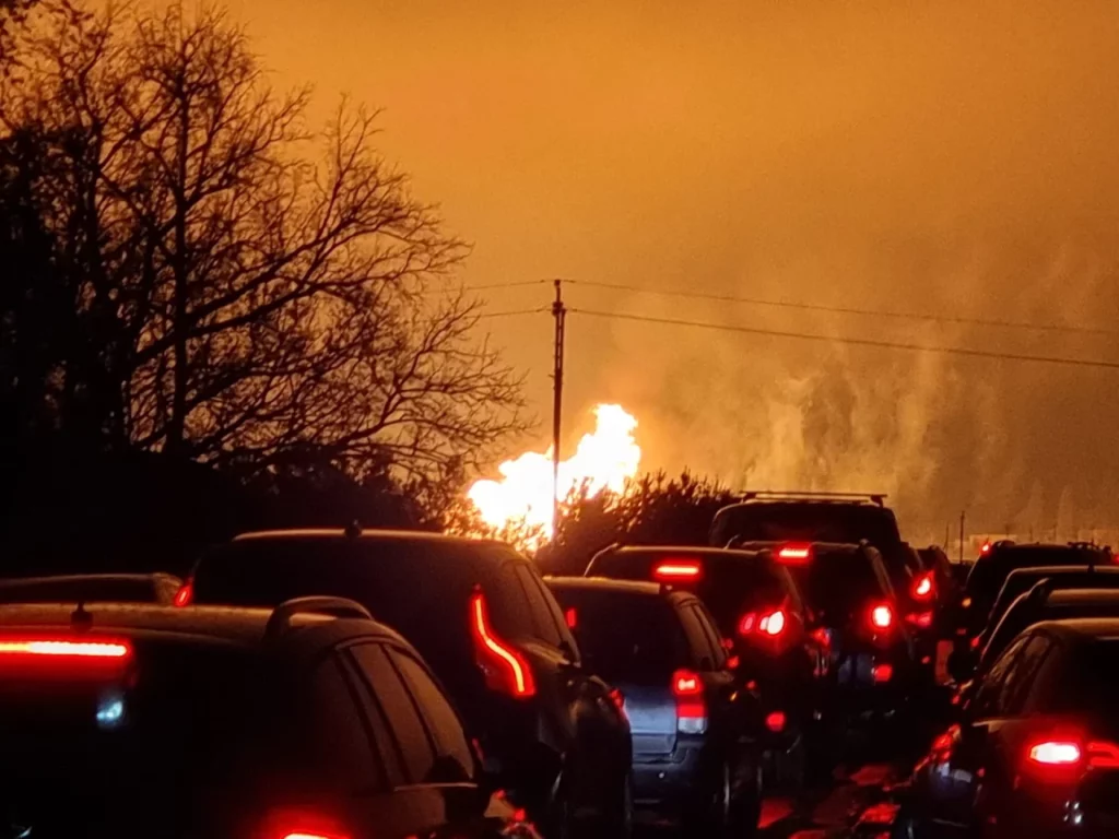 Полум’я сягнуло 50 метрів: на газопроводі між Литвою та Латвією стався вибух