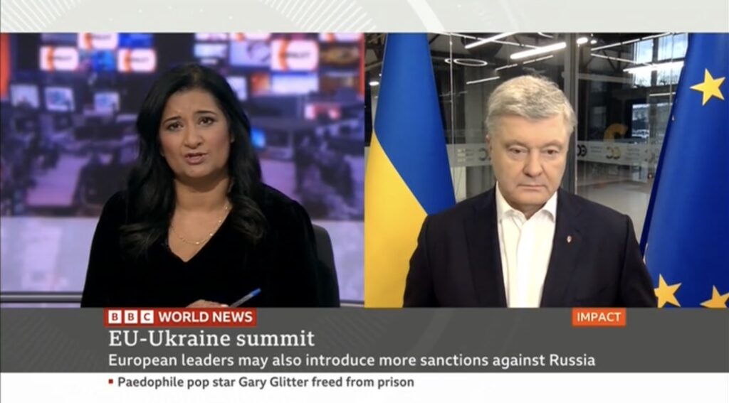 Порошенко на BBC: наша заява про вступ у Євросоюз підписана кров’ю українських вояків