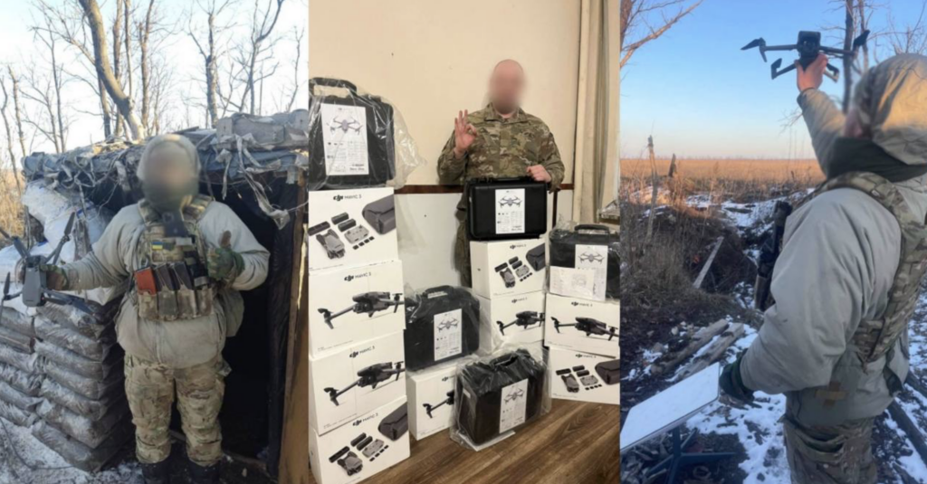 Військові на Донецькому напрямку отримали дрони та генератори від “Фундації Течія” та Олега Крота