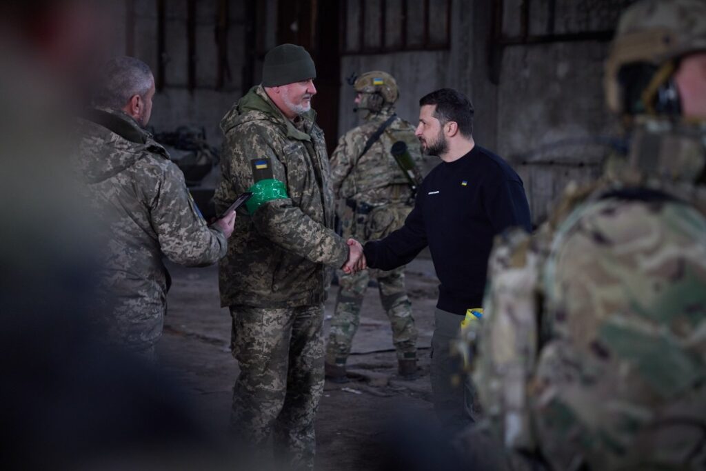 Зеленський відвідав позиції ЗСУ на Бахмутському напрямку