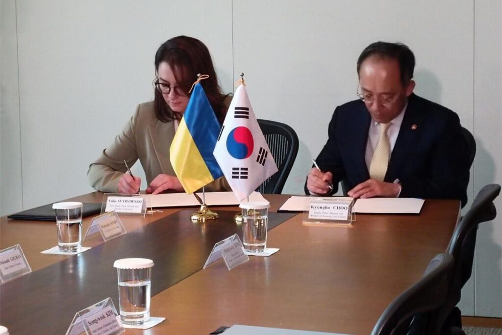 Південна Корея планує надати Україні вісім мільярдів доларів кредиту на пільгових умовах – Мінекономіки