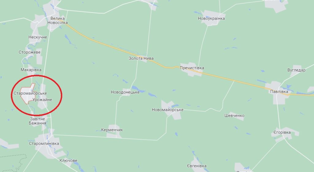 Українські війська наступають на Донеччині: йде просування до Урожайного та під Старомайорським – Маляр