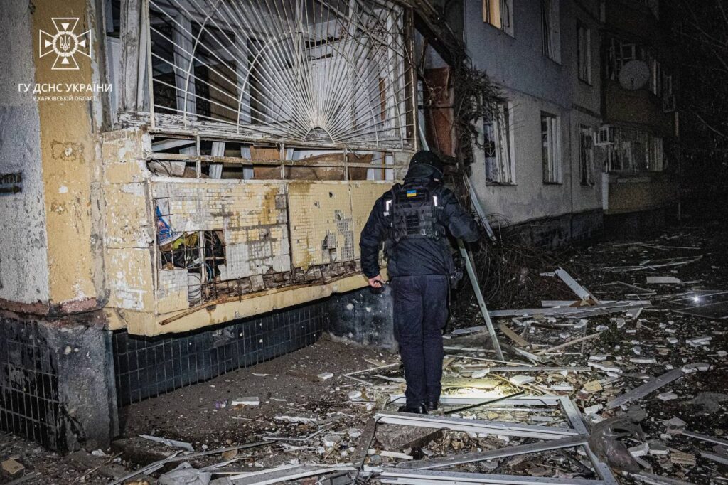 В Харькове из-за попадания «шахедов» пострадали три человека