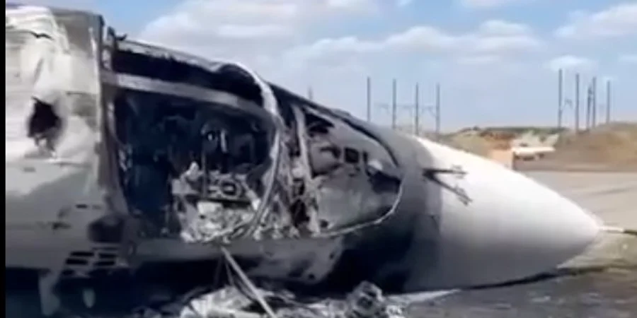 Силы обороны уничтожили истребитель Су-34 на аэродроме «Морозовск» в Ростовской области