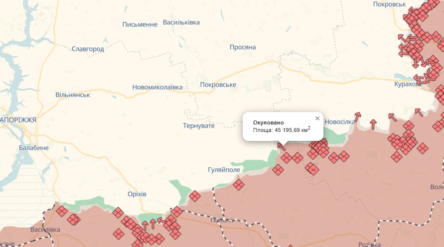 DeepState стверджує, що росіяни захопили село у Запорізькій області: коментар Сил оборони