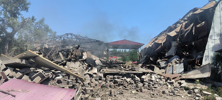 Russian Army shelled Konstantinovka with Smerch missiles: enterprise damaged