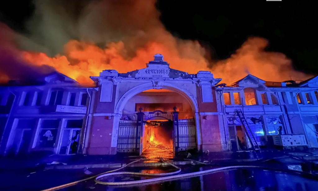 Russian army launched massive attack on Odessa at night, legendary Privoz market damaged