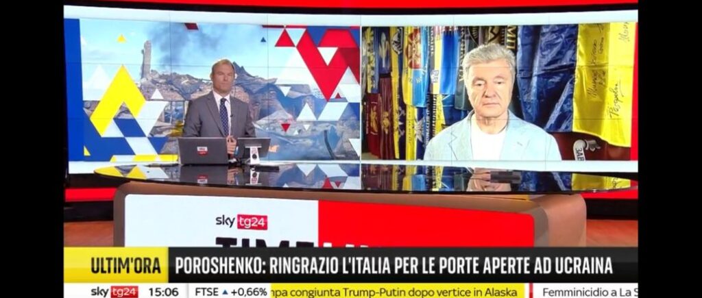 Poroshenko rejected the exchange of territories and called for a complete ceasefire on an Italian TV channel