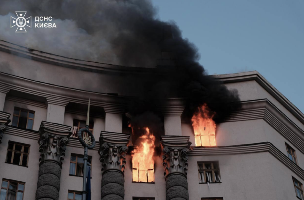 Rocket Strike Damages Ukraine’s Cabinet of Ministers Building: New Details Emerge
