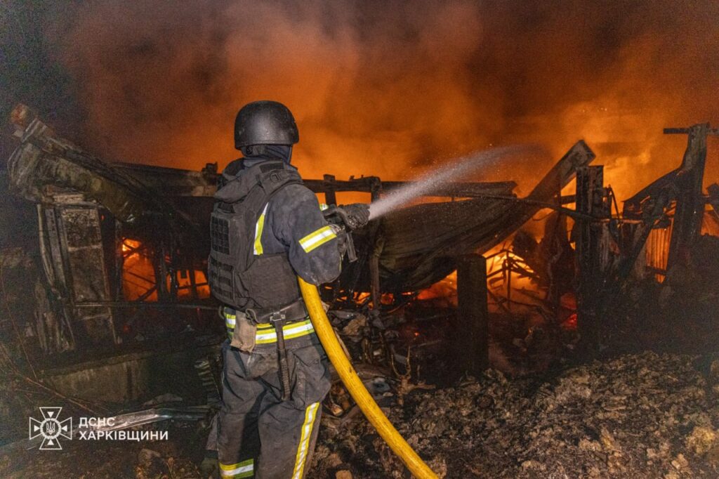 Drones hit Chuguiv and Kharkiv: houses are burning, people are injured