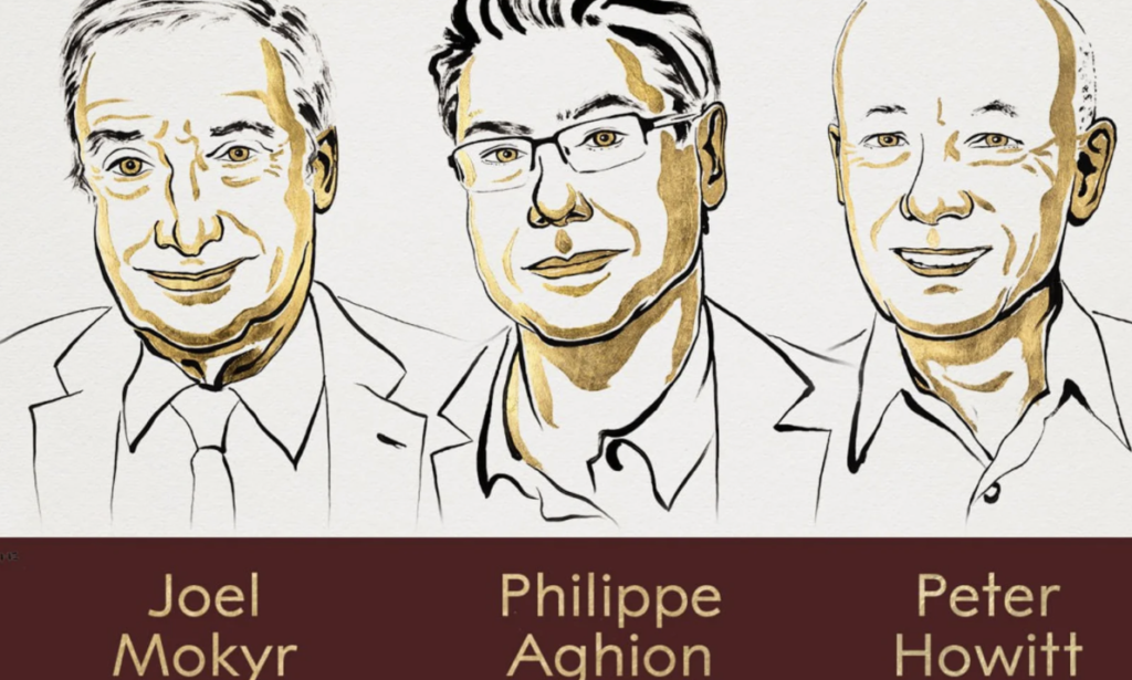 The 2025 Nobel Prize in Economics has been awarded to Joel Mokyr, Philippe Aghion, and Peter Howitt.