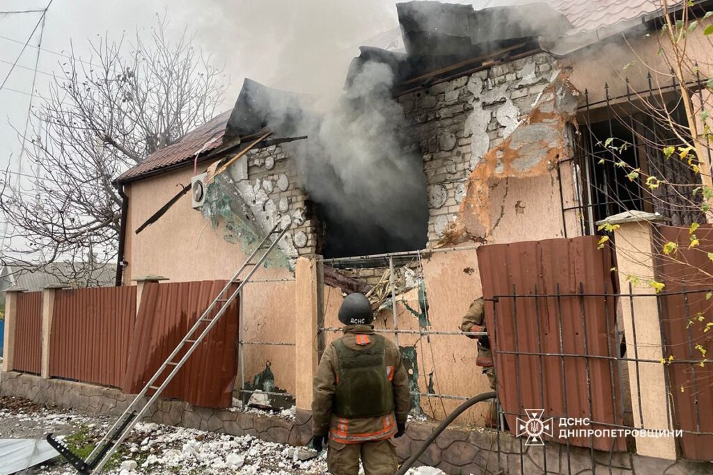In Nikopol, an enemy FPV drone struck a private home, injuring several people