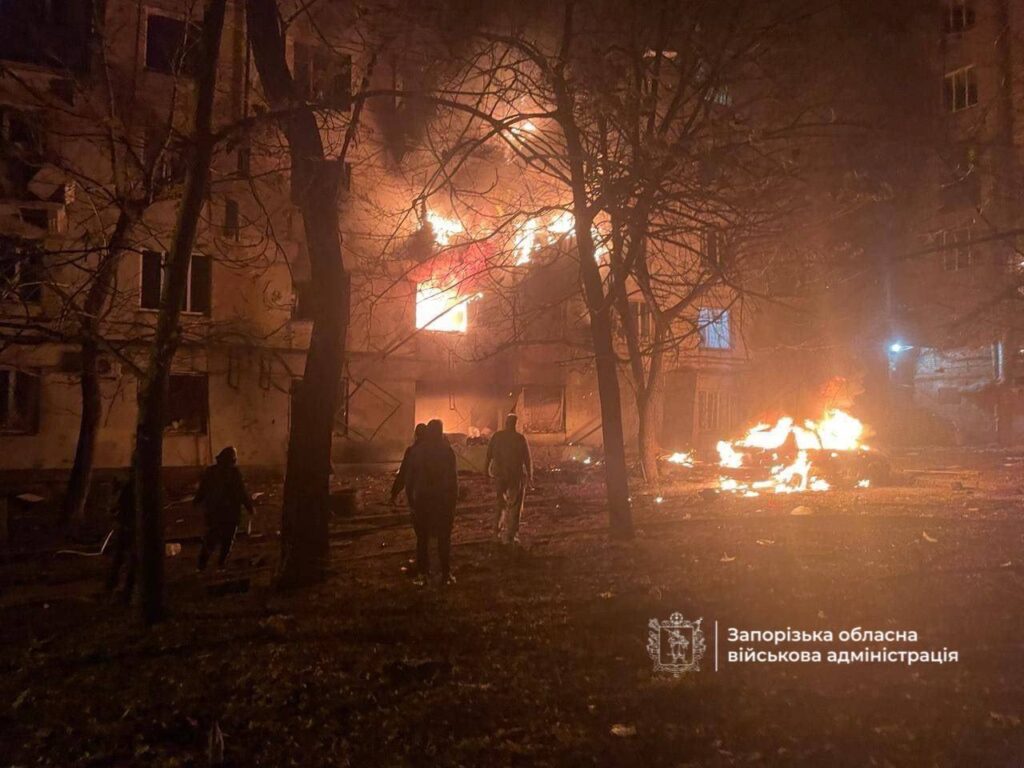 Russians attacked Zaporizhia with drones: a residential building was hit