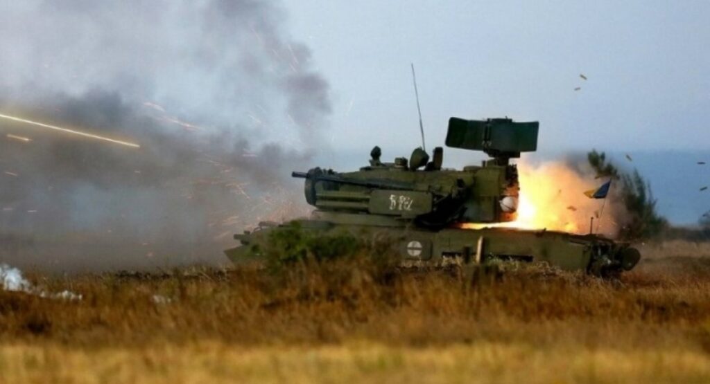 Ukrainian military destroys Russian Tunguska anti-aircraft missile and gun complex
