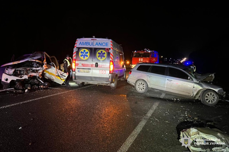 One dead and two injured: two SUVs collided at high speed in Khmelnytskyi region