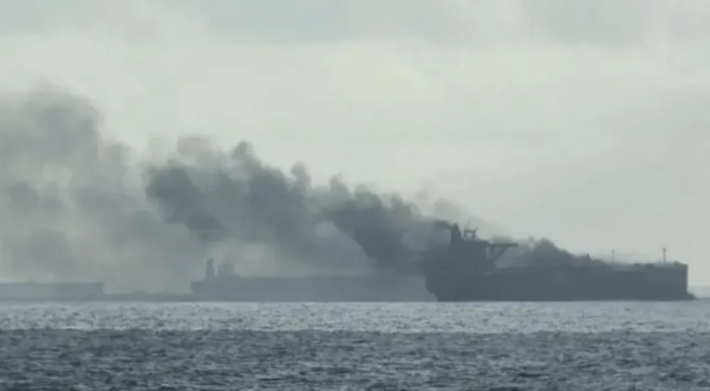 A drone attacked an oil tanker heading to Novorossiysk off the coast of Turkey.