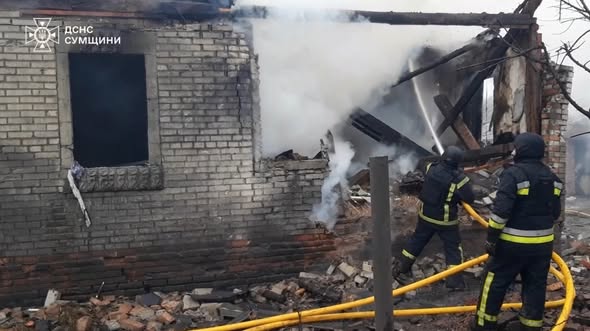 Russians shelled Sumy region with drones and missiles, three civilians injured