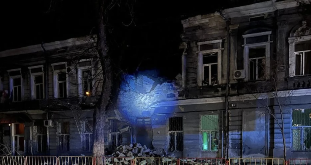The Russian army attacked Odessa overnight, causing destruction.