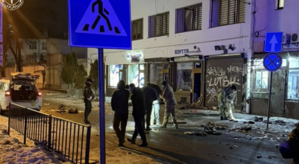 Explosions rocked central Lviv, killing a police officer and injuring dozens.