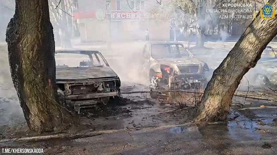 The Russian army struck Kherson: one person was killed and one was wounded