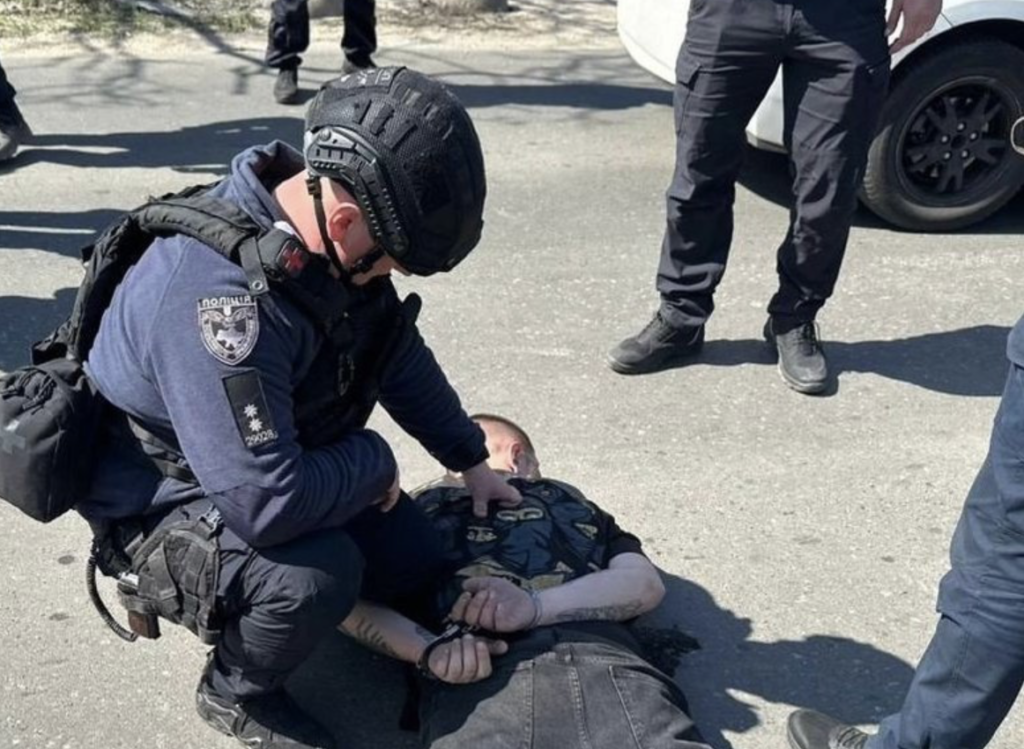 An armed man was detained in Odessa after shots and an explosion were heard.