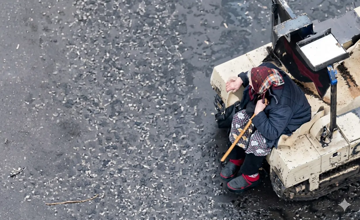 “Бабуся, сідай!”: на Лиманщині ЗСУ евакуювали 77-річну жінку за допомогою наземного робота