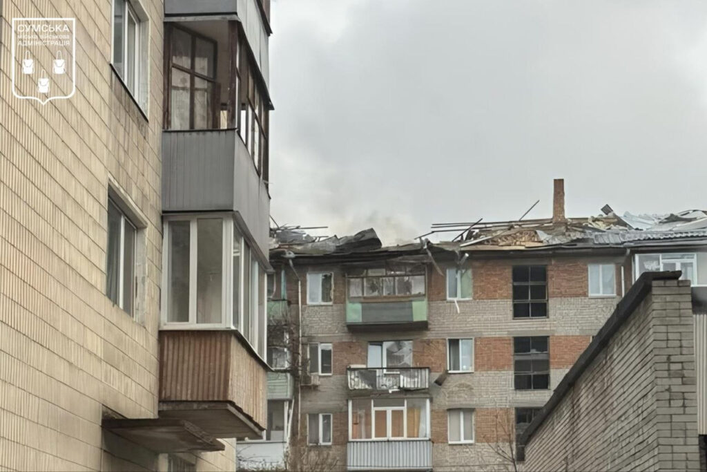 A Russian drone hit a high-rise building in the center of Sumy: one person was injured