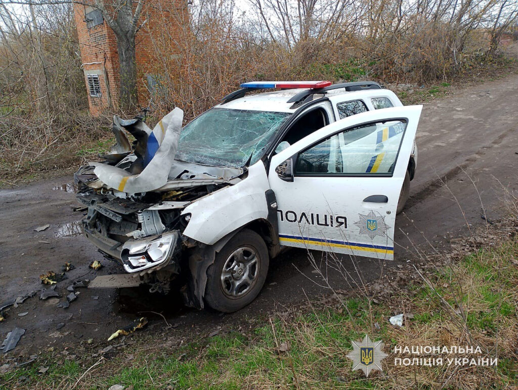 Russian drone hits police car in Sumy region: one injured