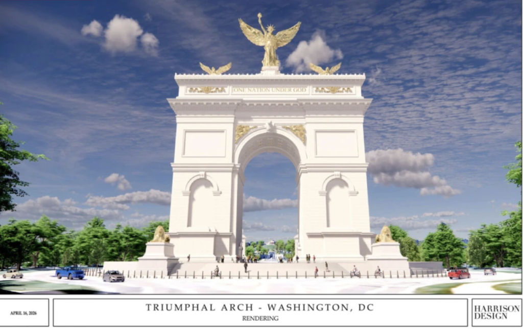 The US plans to build a 76-meter-tall “Trump Arch”