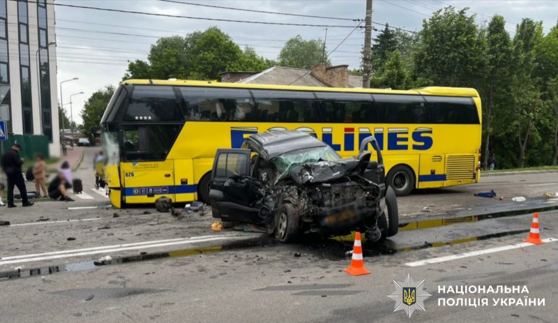 A fatal accident involving a bus occurred in Boryspil