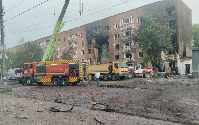 In Konotop, a Russian drone hit a high-rise building: one victim, many injured